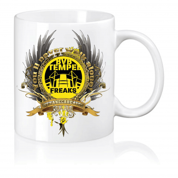 Tasse BVB Tempelfreaks Flügel-Design