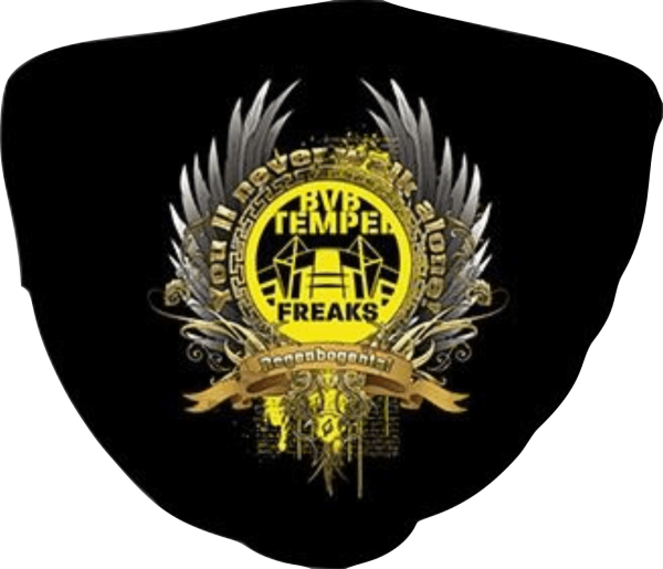 2er Set BVB Tempelfreaks Gesichtsmaske Stoff waschbar